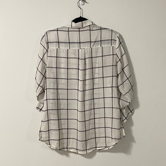 Dex White/Burgundy/Black Long Sleeve Button Down - Picture 7 of 7